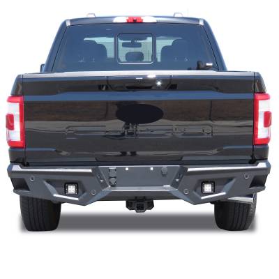 Black Horse Off Road - ARMOUR Heavy Duty Rear Bumper-Matte Black-2021-2023 Ford F-150/2022-2024 Ford F-150 Lightning|Black Horse Off Road