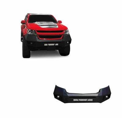 Black Horse Off Road - ARMOUR Heavy Duty Front Bumper Kit-Matte Black-2015-2020 Chevrolet Colorado|Black Horse Off Road
