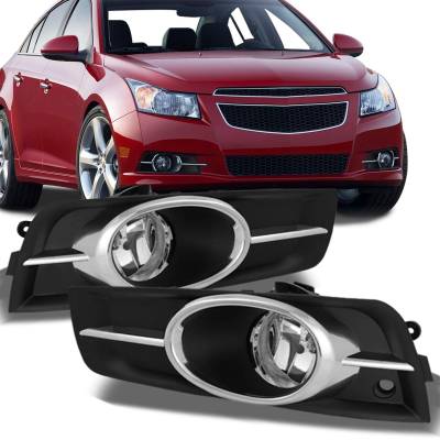 Black Horse Off Road - OEM Replica Fog Light-Clear Plastic-2011-2015 Chevrolet Cruze