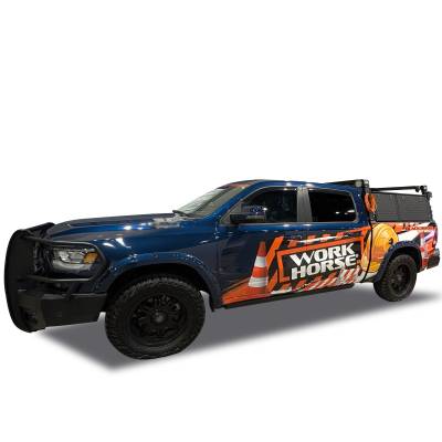 Black Horse Off Road - K2 Base Rack Black 5.5 Bed Including Tool Boxes for 2 sides of bed (2-22" and 2-34")