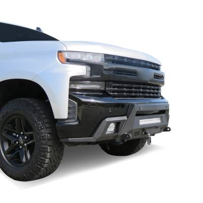 Black Horse Off Road - ARMOUR III Heavy Duty With 20" Single Row Light Bar-Textured Black-2019-2021-Chevrolet Silverado 1500/2022-2022-Chevrolet Silverado 1500 LTD|Black Horse Off Road