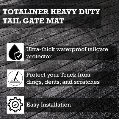 Black Horse Off Road - Black Horse TOTALINER Heavy Duty Rubber Anti-Skid Tail Gate Mat Rug Liner-2017-2025 Ford F-250/F-350 Super Duty |Black Horse Off Road