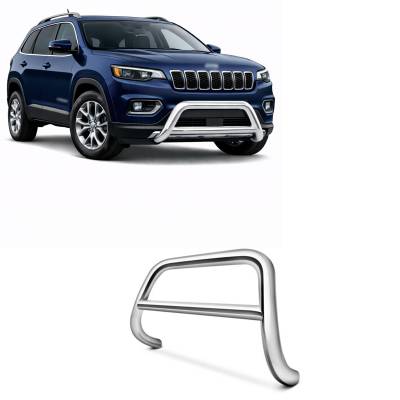 Black Horse Off Road - A Bar-Stainless Steel-2022-2024 Jeep Cherokee|Black Horse Off Road