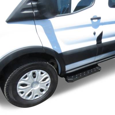 Black Horse Off Road - SPARTAN Running Boards-Black-2022-2026 Ford E-Transit|Black Horse Off Road