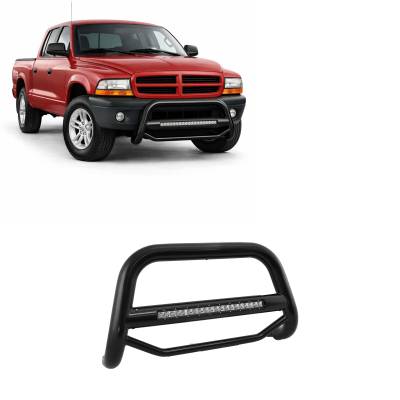 Black Horse Off Road - MAX Beacon Bull Bar-Black-1998-2004 Dodge Dakota/1998-2003 Dodge Durango|Black Horse Off Road