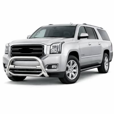 Black Horse Off Road - MAX Beacon Bull Bar-Stainless Steel- Sierra 3500 HD/ Silverado 2500 HD/ Sierra 1500 Limited/Silverado 1500 LD/ Sierra 1500/Silverado 1500|Black Horse Off Road