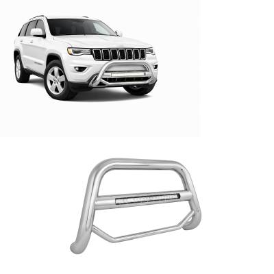 Black Horse Off Road - MAX Beacon Bull Bar-Stainless Steel-2011-2021 Jeep Grand Cherokee/2011-2013 Dodge Durango|Black Horse Off Road