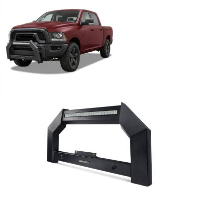Black Horse Off Road - ARMOUR Bull Bar-Matte Black-2019-2024 Ram 1500 Classic/2011-2018 Ram 1500/2009-2010 Dodge Ram 1500|Black Horse Off Road
