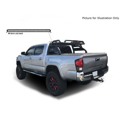 Black Horse Off Road - Atlas Roll Bar With 40" LED light Bar-Black-2015-2026 Toyota Tacoma|Black Horse Off Road