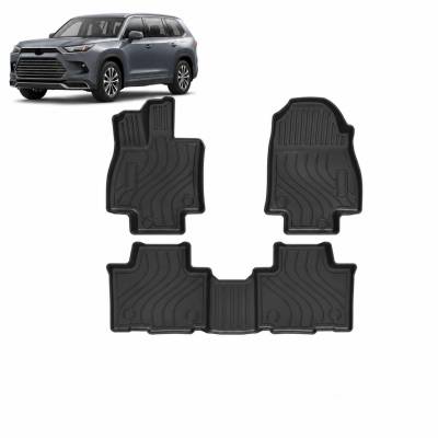 Black Horse Off Road - Black Horse TOTALINER 3.5mm Heavy Duty TPE Anti-skid Floor Mat Rug Liner fits 2024-2026 Toyota Grand Highlander