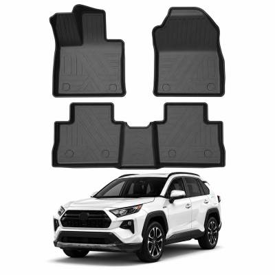 Black Horse Off Road - Black Horse TOTALINER 3.5mm Heavy Duty TPE Anti-skid Floor Mat Rug Liner fits 2019-2025 Toyota Rav4