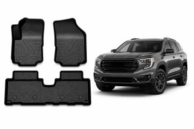Black Horse Off Road - Black Horse TOTALINER Heavy Duty Floor Mats , Precisely Molded Anti-Skid All-Weather Floor Liner Set, Black fits 2025-2026 Chevrolet Equinox / GMC Terrain