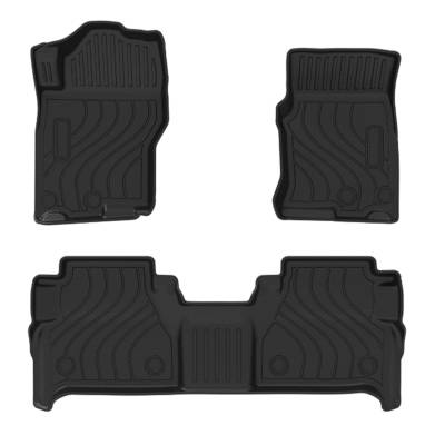 Black Horse Off Road - Black Horse TOTALINER Heavy Duty Floor Mats , Precisely Molded Anti-Skid All-Weather Floor Liner Set, Black fits 2022-2026 Nissan Frontier Crew Cab