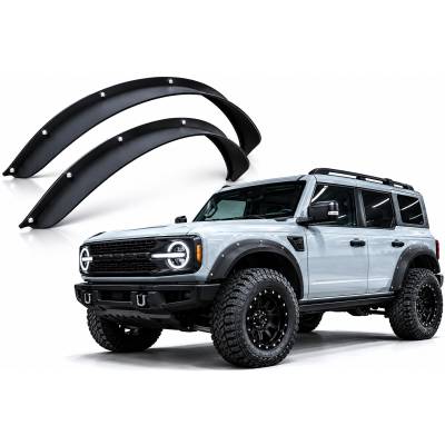 Black Horse Off Road - Front & Rear Fender Flares-Black-2021-2024 Ford Bronco|Black Horse Off Road