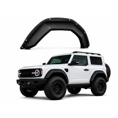 Black Horse Off Road - Front & Rear Fender Flares-Black-2021-2024 Ford Bronco|Black Horse Off Road