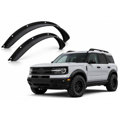 Black Horse Off Road - FENDER FLARES RIVETED Style-Black-2021-2026 Ford Bronco Sport|Black Horse off Road