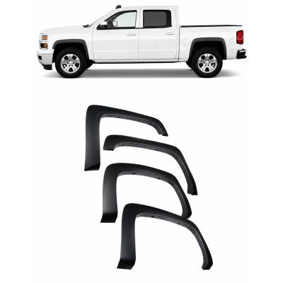 Black Horse Off Road - OE Factory Style Fender Flares-Black-2007-2013 Chevrolet Silverado 1500-2500 HD-3500 HD|Black Horse Off Road