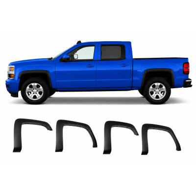 Black Horse Off Road - OE Factory Style Fender Flares-Black-2007-2013 Chevrolet Silverado 1500-2500 HD-3500 HD|Black Horse Off Road