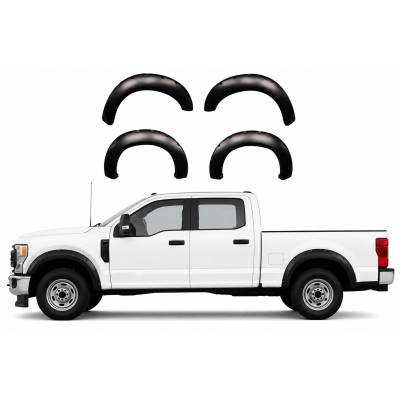 Black Horse Off Road - FENDER FLARES RIVETED Style-Black-2007-2013 Toyota Tundra|Black Horse Off Road