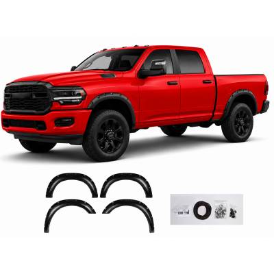 Black Horse Off Road - FENDER FLARES RIVETED Style-Black-2019-2026 Ram 2500-3500|Black Horse Off Road