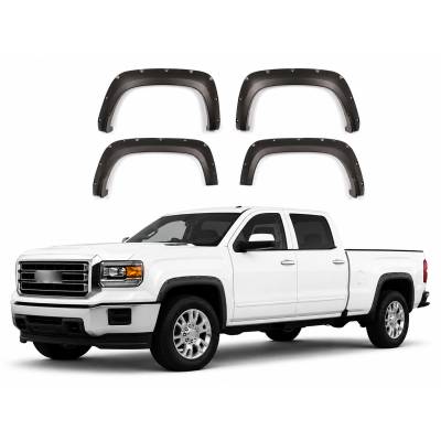Black Horse Off Road - FENDER FLARES RIVETED Style-Black-2020-2026 Chevrolet Silverado 2500HD/3500HD|Black Horse Off Road
