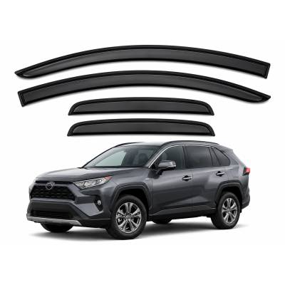 Black Horse Off Road - Black Horse Off Road [BHOR] |Tape On Rain Guard/Wind Deflectors|2009-2020 Dodge Journey |Smoke,4Pcs|#14-94072