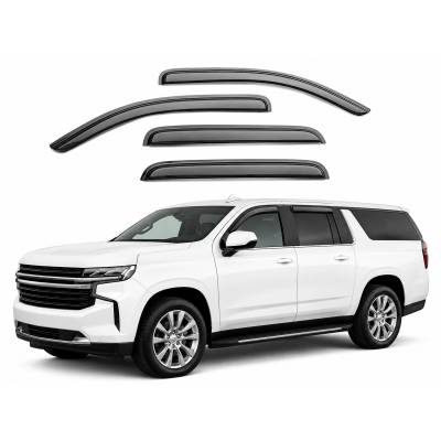 Black Horse Off Road - Black Horse Off Road [BHOR] |Tape On Rain Guard/Wind Deflectors|2015-2020 Cadillac Escalade ESV /2015-2023 Chevrolet Suburban  /2015-2020 GMC Yukon XL |Smoke,4Pcs|#140432