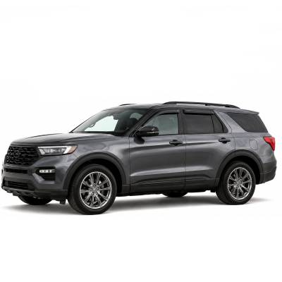 Black Horse Off Road - Black Horse Off Road [BHOR] |Tape On Rain Guard/Wind Deflectors|2011-2019 Ford Explorer |Smoke,4Pcs|#140612