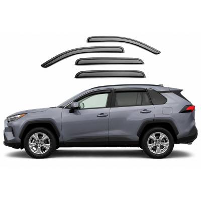 Black Horse Off Road - Black Horse Off Road [BHOR] |Tape On Rain Guard/Wind Deflectors|2019-2024 Toyota Rav4 |Smoke,4Pcs|#141613
