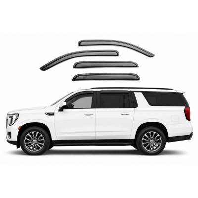 Black Horse Off Road - Black Horse Off Road [BHOR] |Tape On Rain Guard/Wind Deflectors|2021-2024 GMC Yukon XL /2021-2024 Chevrolet Suburban /2021-2024 Cadillac Escalade ESV |Smoke,4Pcs|#144716