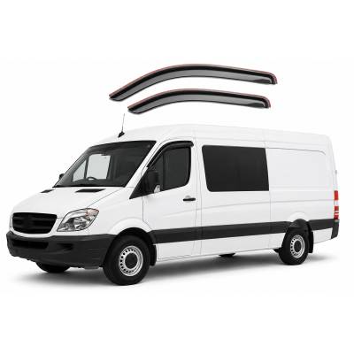 Black Horse Off Road - Black Horse Off Road [BHOR] |Tape On Rain Guard/Wind Deflectors|2006-2018 Mercedes-Benz Sprinter |Smoke,2Pcs|#145319