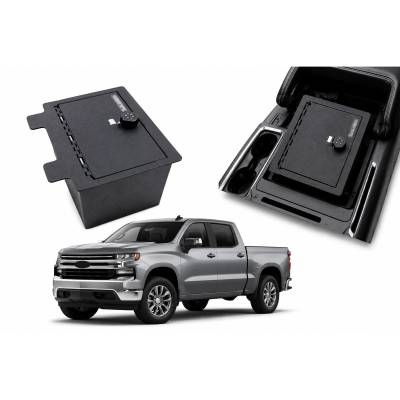 Black Horse Off Road - Center Console Safe-Black-2019-2022  Silverado 1500/2019-2022  Sierra 1500/2020-2023  Silverado 2500 HD/2020-2023  Silverado 3500 HD/2020-2023  Sierra 2500 HD/2020-2023  Sierra 3500 HD|Black Horse Off Road