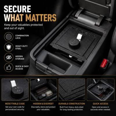 Black Horse Off Road - Center Console Safe-Black-2024-2026 Toyota Tacoma|Black Horse Off Road