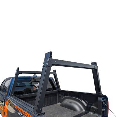 Black Horse Off Road - Base K2 Rack-Black-2004-2026 Silverado & Sierra 1500&Titan|2009-2026 Dodge Ram 1500|2011-2026 Ram 2500|2001-2026 F-150|2022-2026 F-150 Lightning|2007-2026 Tundra|Black Horse off Road