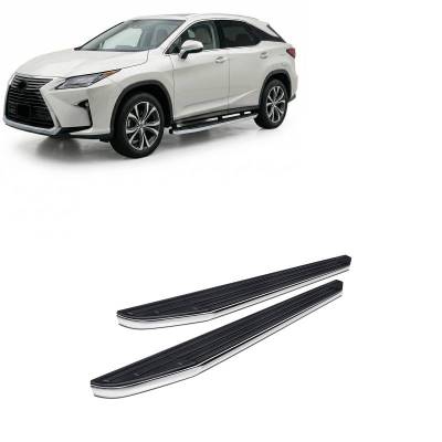 Black Horse Off Road - Premium Running Boards Black For 2016-2022 Lexus RX350|2016-2022 Lexus RX450h | Black Horse Off Road