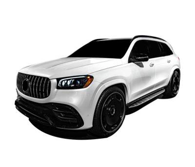 Black Horse Off Road - OEM Replica Running Boards Silver For 2020-2026 Mercedes-Benz GLS450|2020-2026 Mercedes-Benz GLS580|2020-2026 Mercedes-Benz GLS63 AMG | Black Horse Off Road