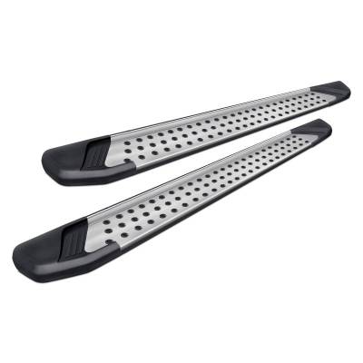 Black Horse Off Road - Vortex Running Boards Silver For 2009-2010 Dodge Ram 1500|2011-2018 Ram 1500|2019-2024 Ram 1500 Classic|2010-2010 Dodge Ram 2500|2011-2026 Ram 2500|2010-2010 Dodge Ram 3500|2011-2026 Ram 3500 | Black Horse Off Road