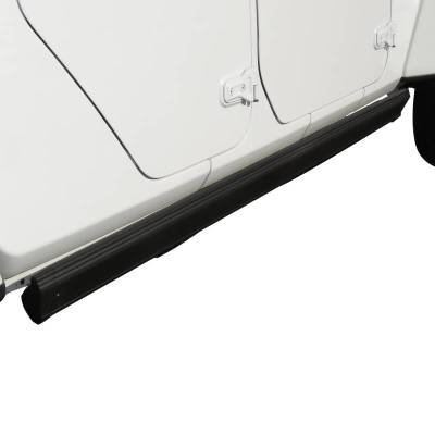 Black Horse Off Road - Elite Retractable Power Board Black For 2020-2026 Jeep Wrangler | Black Horse Off Road