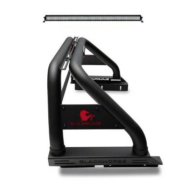 Black Horse Off Road - CLASSIC Roll Bar Kit-With 40in LED Light Bar-Black-2005-2026 Toyota Tacoma|Black Horse Off Road