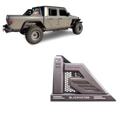 Black Horse Off Road - ARMOUR II Roll Bar-Black-2019-2026 Jeep Gladiator|Black Horse Off Road