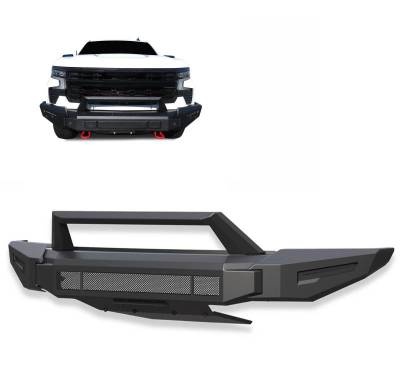 Black Horse Off Road - Armour II Heavy Duty Modular Front Bumper-Matte Black-2022-2026 Chevrolet Silverado 1500|Black Horse Off Road