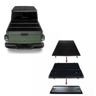 Black Horse Off Road - Apex Hard Tri-Fold Tonneau Cover-Black-2020-2027 Jeep Gladiator|Black Horse Off Road