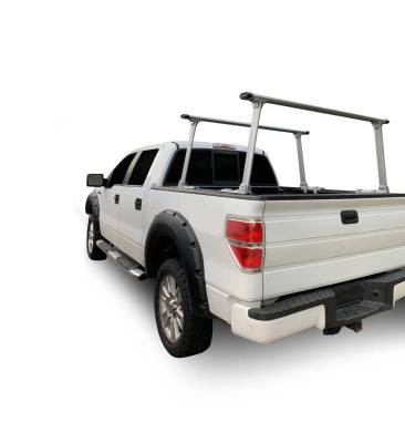 Black Horse Off Road - Summit Commercial Ladder Bed Rack-Silver-Trucks|Black Horse Off Road