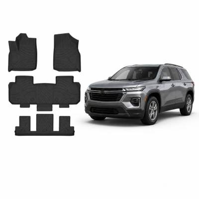 Black Horse Off Road - Totaliner Heavy Duty Floor Liner-Black-2018-2023 Chevrolet Traverse|Black Horse Off Road