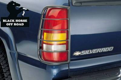 Black Horse Off Road - Tail Light Guards-Black-1999-2026 Chevrolet Silverado and GMC Sierra 1500-2500-3500|Black Horse Off Road