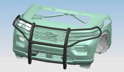Black Horse 2020-2022 Ford Explorer - Black Modular Grille Guard