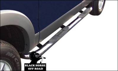 Black Horse Off Road - F | 3in Side Steps | Stainless Steel