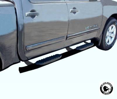 Products - Side Steps & Running Boards - Black Horse Off Road - F | Extreme Side Steps | Black | Crew Cab | 9NITIA-BN