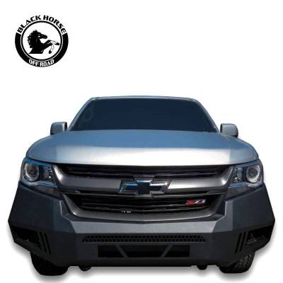 Black Horse Off Road - B | Chevrolet Colorado 15-20 (not ZR2) Armour Front Bumper | Black | AFB-CO15 - Image 1