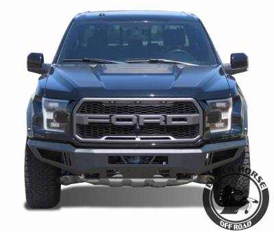 Black Horse Off Road - B | Armour Heavy Duty Front Bumper | Black | AFB-F1RA-17 - Image 2